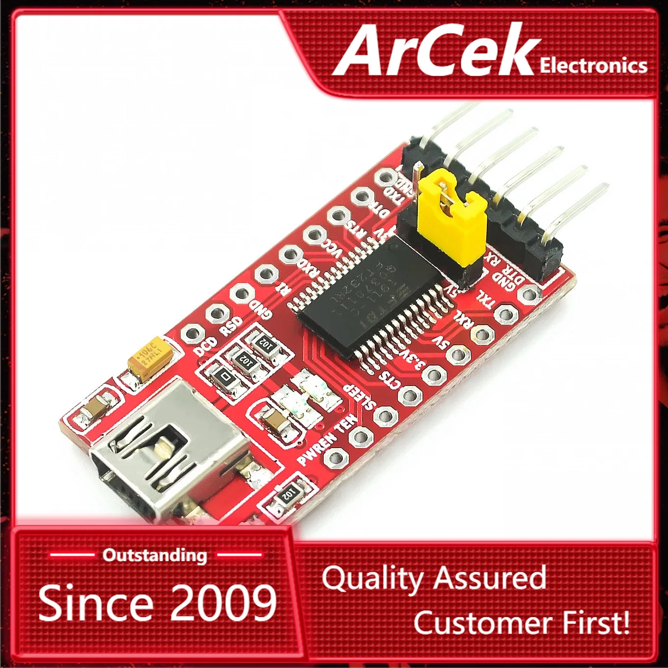 High Quality FT232RL FT232 FTDI USB 3.3V 5.5V to TTL Serial Adapter Module Mini Port For arduino
High Quality FT232RL FT232 FTDI USB 3.3V 5.5V to TTL Serial Adapter Module Mini Port For arduino