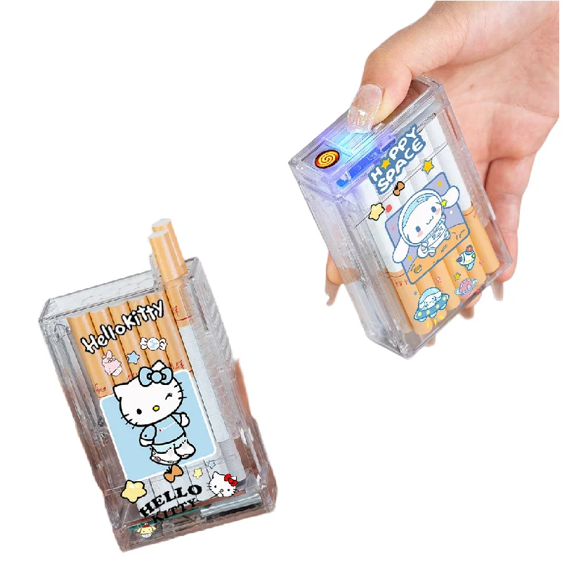 Hello Kitty transparent cigarette case lighter all-in-one cute soft cute kawaii portable high-value ins20 cigarette case Kuromi
Hello Kitty transparent cigarette case lighter all-in-one cute soft cute kawaii portable high-value ins20 cigarette case Kuromi