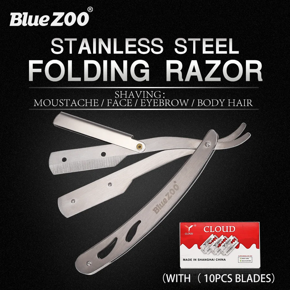 Bluezoo Stainless Steel Professional Hair Shaver Shaver Thin Knife Razor Razor + Blade 10 Pieces Gift for Father Safety Razor
Bluezoo Stainless Steel Professional Hair Shaver Shaver Thin Knife Razor Razor + Blade 10 Pieces Gift for Father Safety Razor