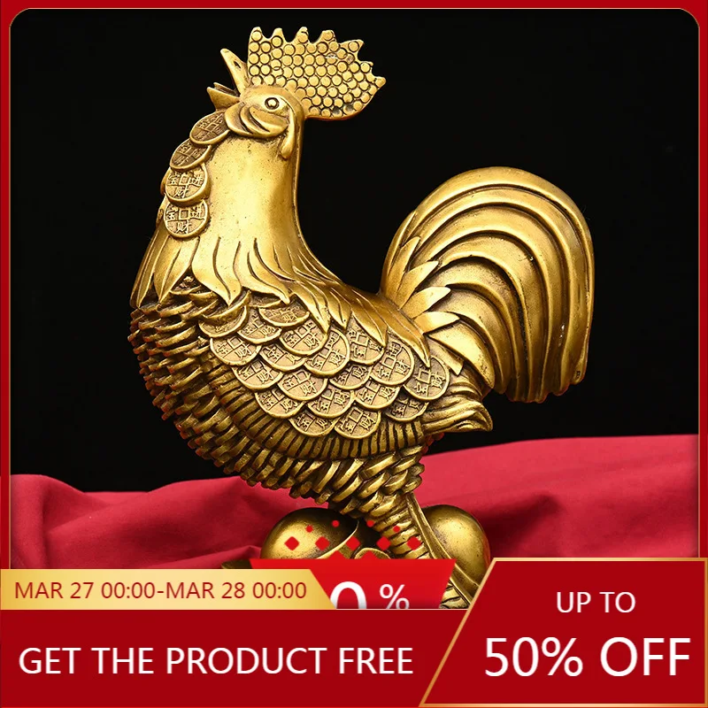 Brass Chinese Zodiac of Rooster Decoration Large and Small Brass Cock Grilled Ham and Chicken Shoe-Shaped Gold Ingot Chicken
Brass Chinese Zodiac of Rooster Decoration Large and Small Brass Cock Grilled Ham and Chicken Shoe-Shaped Gold Ingot Chicken