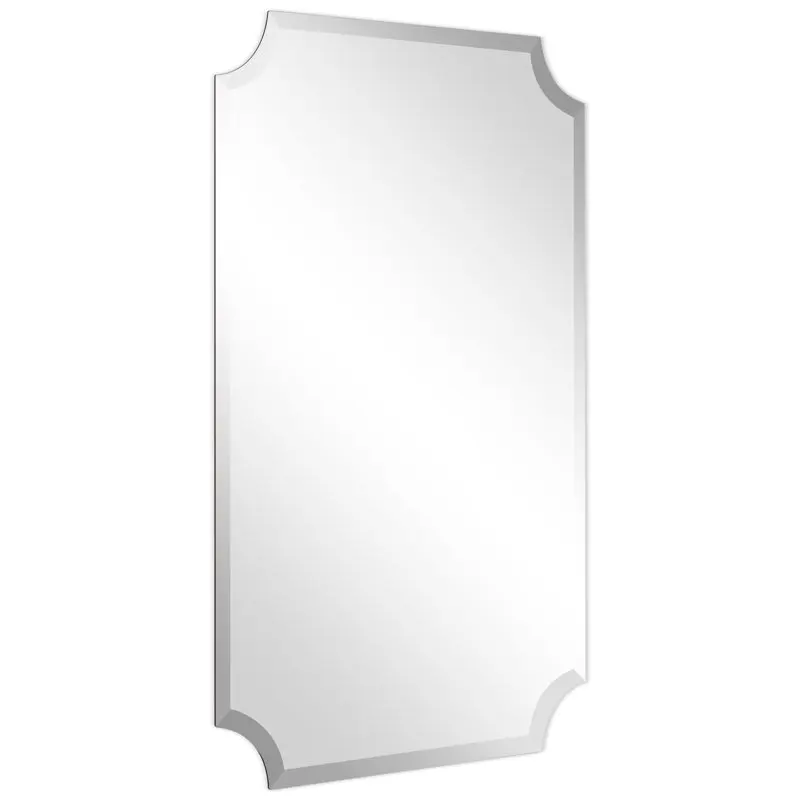 

Elegant Beveled Edge, Rectangle Frameless Wall Mirror, 24" x 36", Ready to Hang & Decorate Any Home or Office