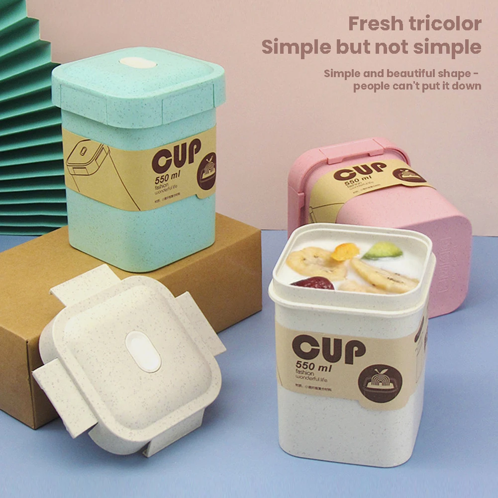 Plastic Sealing Soup Mug Microwave Heating Porridge Box For Picnic Camping Portable Travel Lunch Box Wheat Straw Breakfast Cup
Plastic Sealing Soup Mug Microwave Heating Porridge Box For Picnic Camping Portable Travel Lunch Box Wheat Straw Breakfast Cup