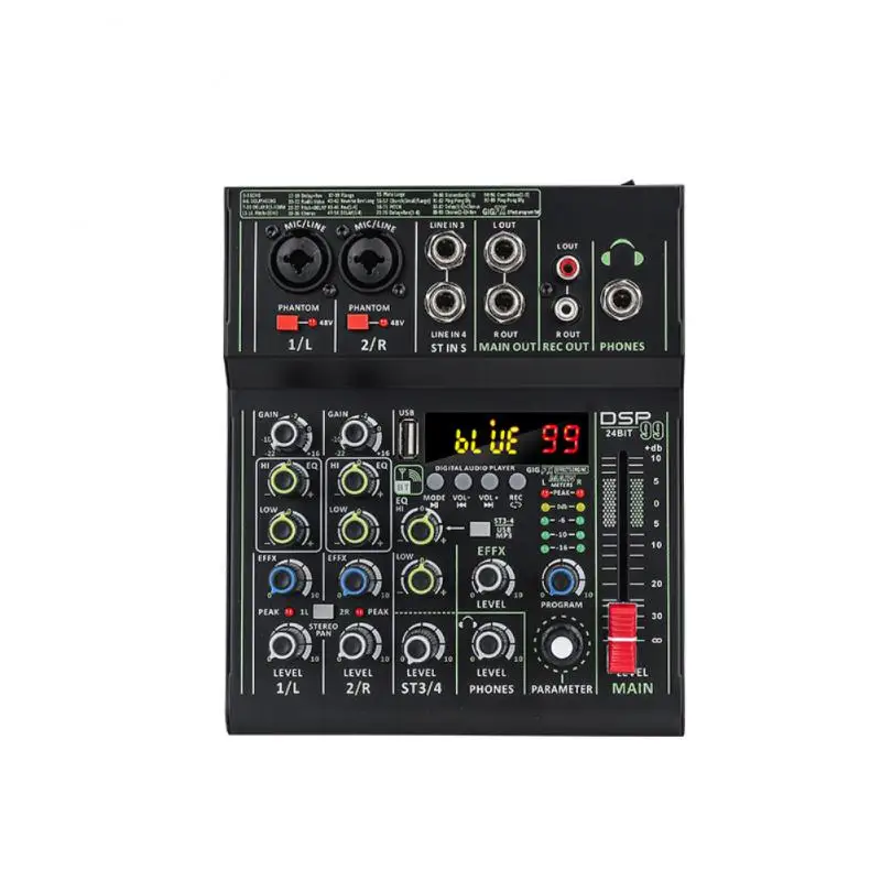18dbm Usb Computer Play Record 4 Channel Audio Mixer Mixer Professional Sound Card Audio Mixer Mini Wireless Audio
18dbm Usb Computer Play Record 4 Channel Audio Mixer Mixer Professional Sound Card Audio Mixer Mini Wireless Audio
