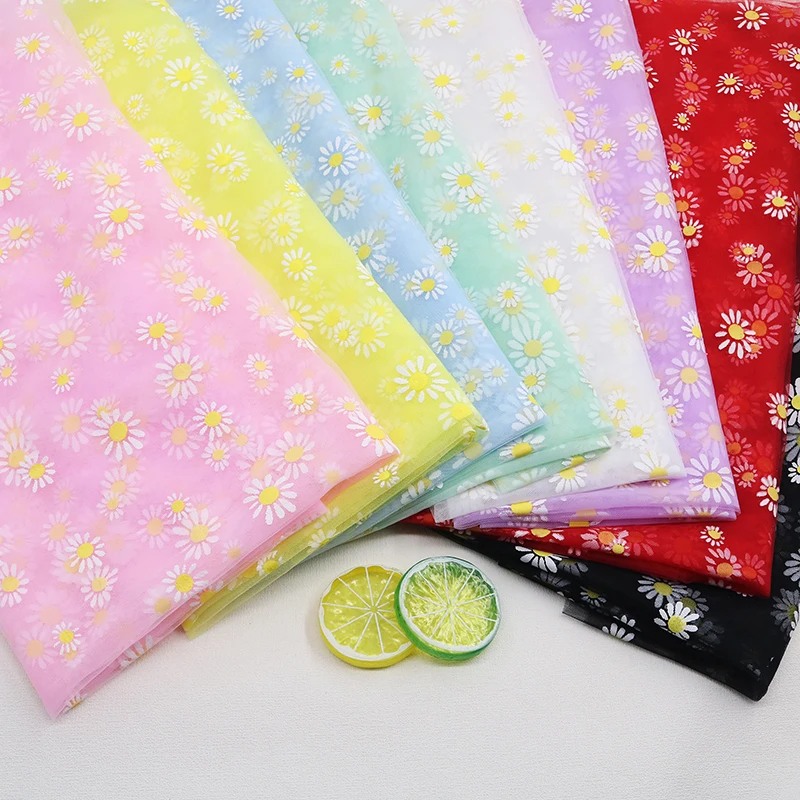 1M Daisy Flower Tulle Ribbon for DIY Handmade Craft Hair Ornament Baking Decoration Sunflower Printed Mesh Fabric Skirt Supplies
1M Daisy Flower Tulle Ribbon for DIY Handmade Craft Hair Ornament Baking Decoration Sunflower Printed Mesh Fabric Skirt Supplies