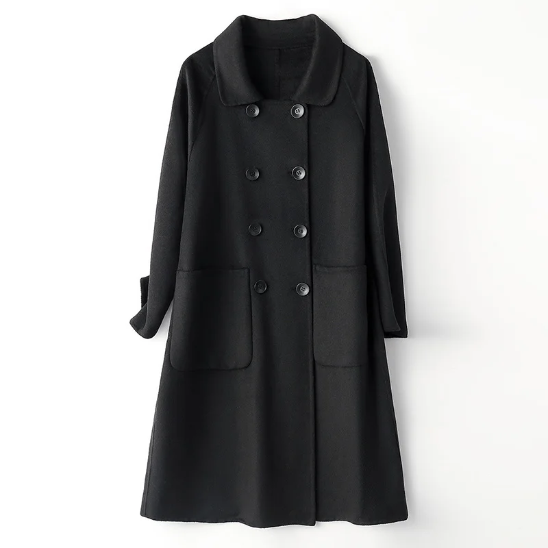 Pure Wool Woollen Overcoat Women's Autumn Winter 2022 New Double-Breasted Slimming Mid-Length Thick Pure Color Warm Coats Female
Pure Wool Woollen Overcoat Women's Autumn Winter 2022 New Double-Breasted Slimming Mid-Length Thick Pure Color Warm Coats Female
