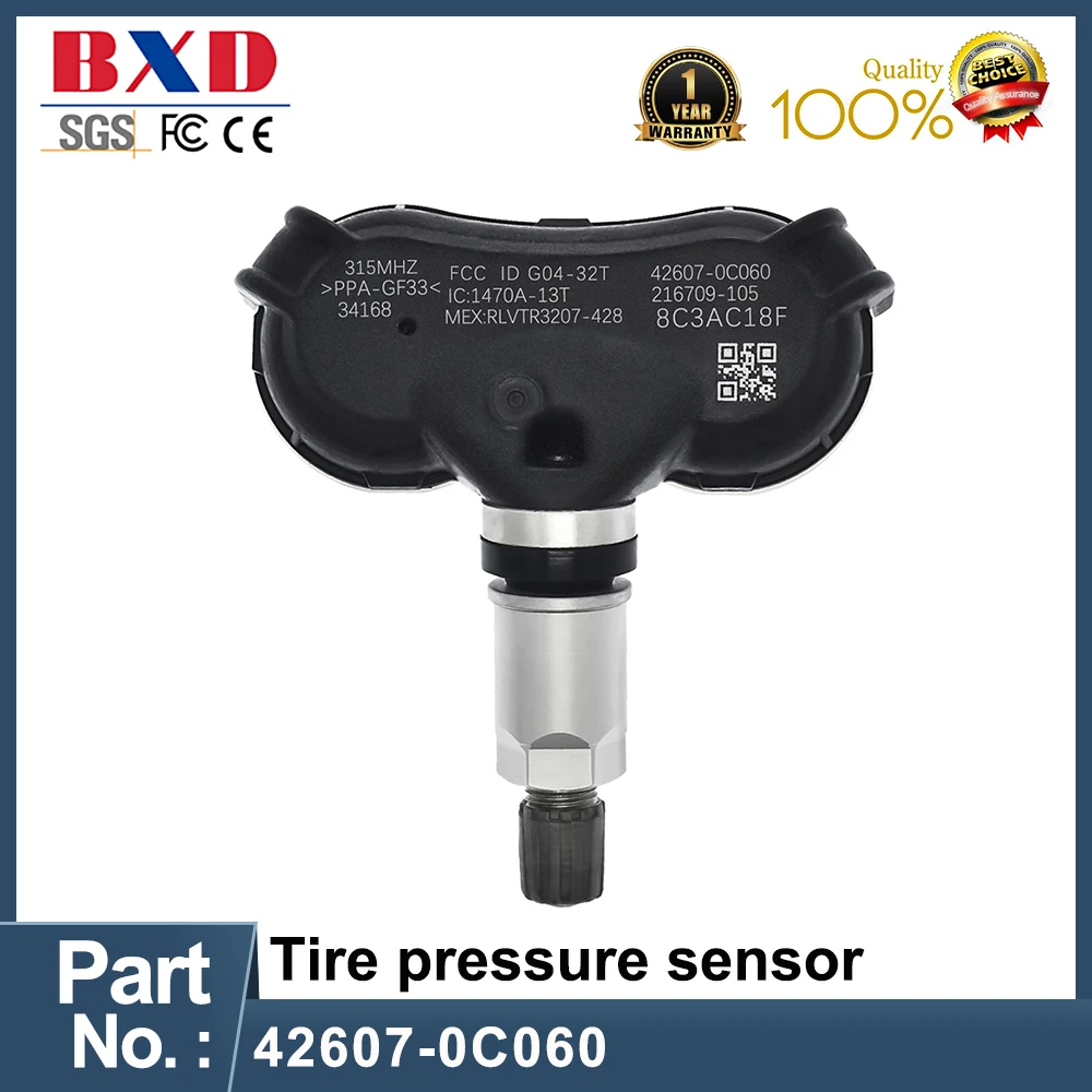 Датчик давления в шинах TPMS 42607-0C060, 4 шт., для Toyota Sequoia Sienna, Tundra Sequoia Sienna
Датчик давления в шинах TPMS 42607-0C060, 4 шт., для Toyota Sequoia Sienna, Tundra Sequoia Sienna