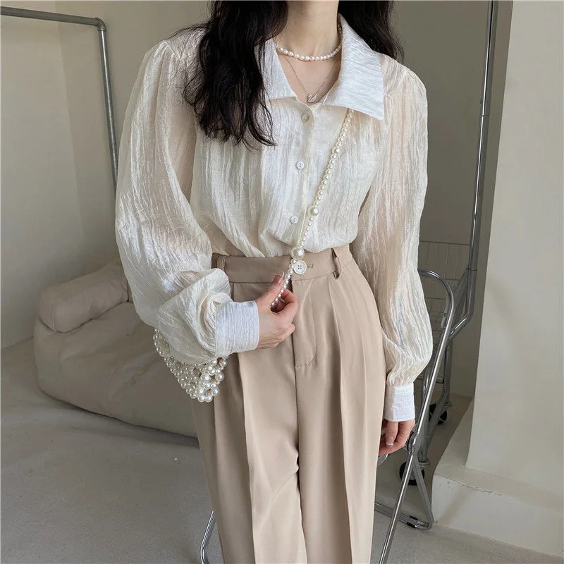 French Style Very Fairy Pleated Shirt Women's Blouse Autumn Design Light Luxury Niche Style Chic Fashion Tops
French Style Very Fairy Pleated Shirt Women's Blouse Autumn Design Light Luxury Niche Style Chic Fashion Tops