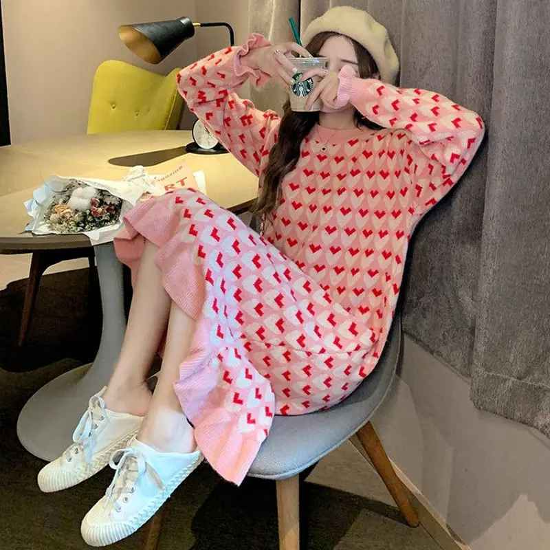 Woman Elegant O-neck Slim Long Sweater Dress Female Thick Knit Autumn Dress Ladies Print Slim A-line Basic Casual Dresses G380
Woman Elegant O-neck Slim Long Sweater Dress Female Thick Knit Autumn Dress Ladies Print Slim A-line Basic Casual Dresses G380