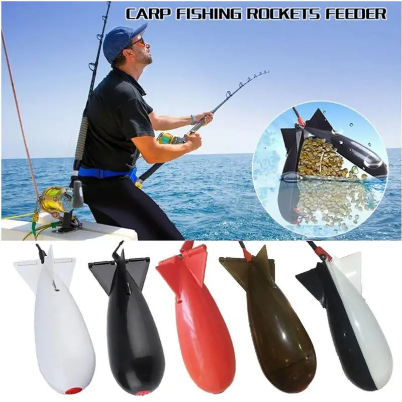 

Carp Fishing Rocket Feeder Large Small Spod Bomb Float Lure Bait Holder 14.5cm/19cm Pellet Rockets Feeders Fishing Accessories