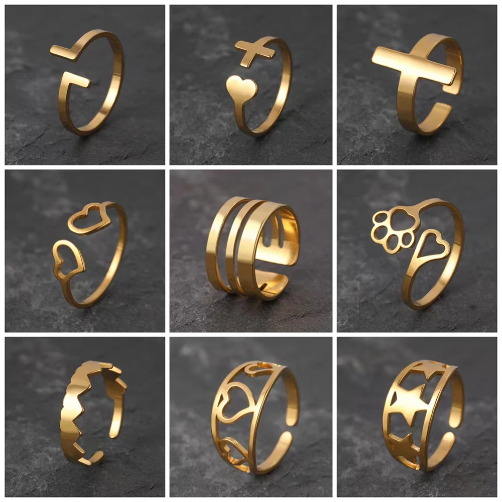 Stainless Steel Rings Gothic Cross Hip Hop Smiley Fashion Temperament Adjustable Ring For Women Jewelry Wedding Trend Fine Gifts
Stainless Steel Rings Gothic Cross Hip Hop Smiley Fashion Temperament Adjustable Ring For Women Jewelry Wedding Trend Fine Gifts