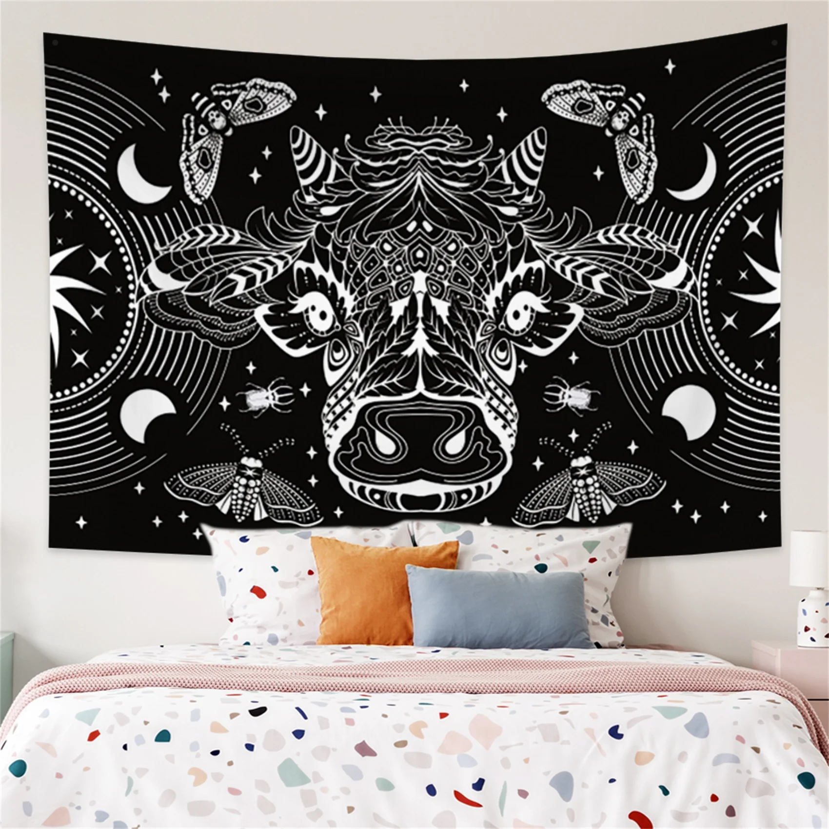 Mandala Wall Tapestry Datura Texture Butterfly Bull Head Print 100%Microfiber Fabric Hallway Bedroom Living Room Home Decoration
Mandala Wall Tapestry Datura Texture Butterfly Bull Head Print 100%Microfiber Fabric Hallway Bedroom Living Room Home Decoration