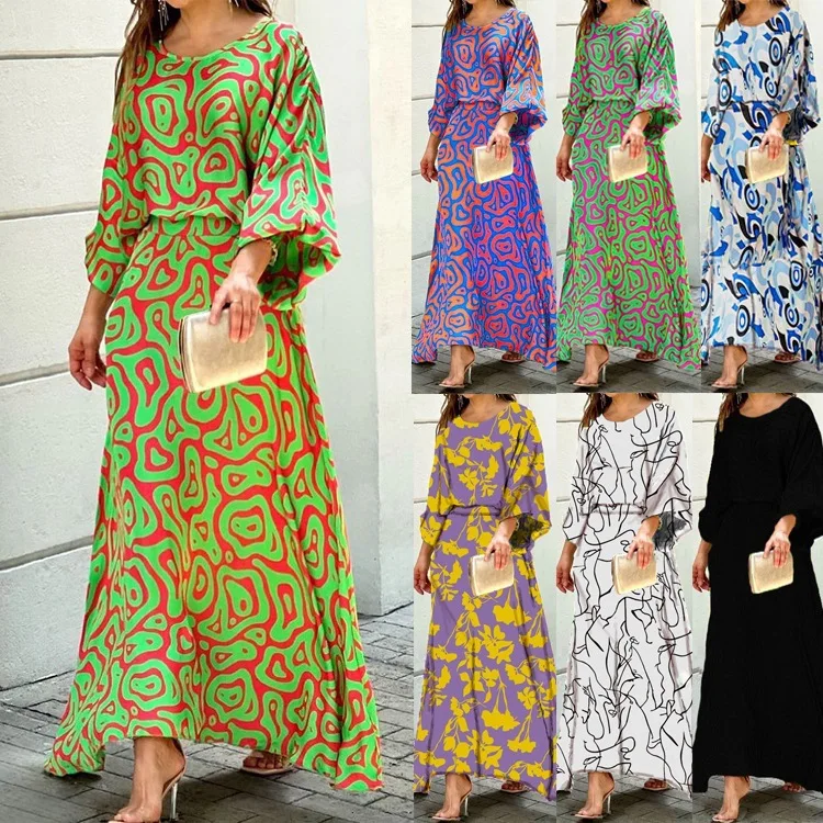2022 women's summer new loose plus size printed long-sleeved tops high-waisted half-length skirt suits
2022 women's summer new loose plus size printed long-sleeved tops high-waisted half-length skirt suits