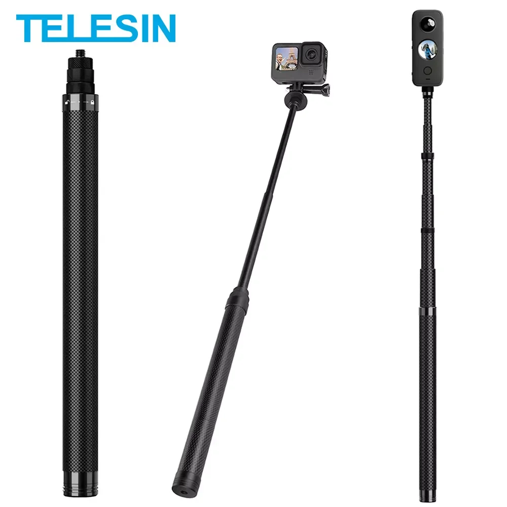 TELESIN 116cm Carbon Fiber Monopod Selfie Stick Extendable With 1/4 Screw For GoPro Hero 10 9 8 7 6 Insta360 Osmo Action Camera 
TELESIN 116cm Carbon Fiber Monopod Selfie Stick Extendable With 1/4 Screw For GoPro Hero 10 9 8 7 6 Insta360 Osmo Action Camera