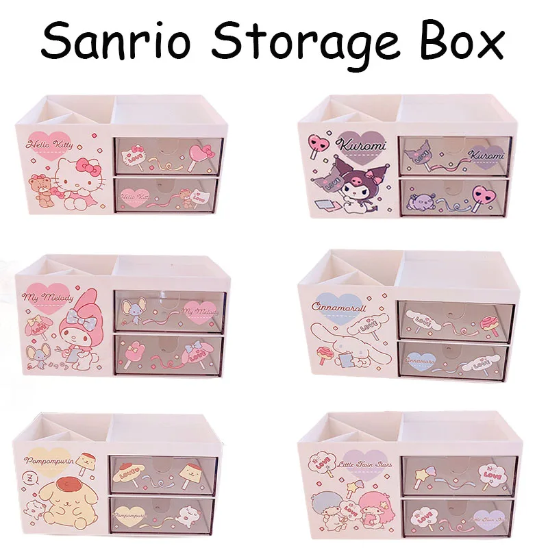 Kawaii Sanrioed Storage Box Kitty Kuromi My Melody Cinnamoroll Cute Cartoon Pen Holder Sundries Storage Gifts for kids Birthday
Kawaii Sanrioed Storage Box Kitty Kuromi My Melody Cinnamoroll Cute Cartoon Pen Holder Sundries Storage Gifts for kids Birthday