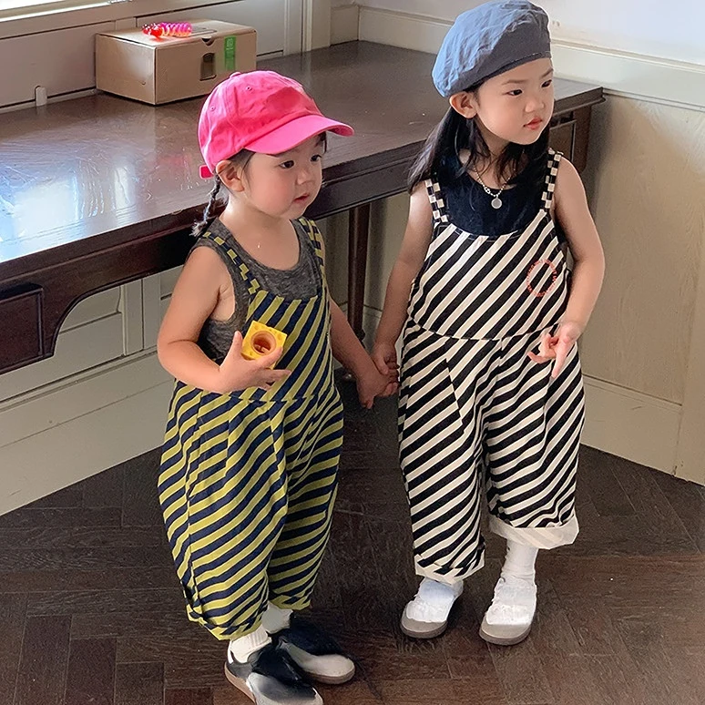 2023 New Korean Style Spring Summer Kids Children Wide Leg Striped Overalls Baby Clothes Boys Girls Loose Casual Pants
2023 New Korean Style Spring Summer Kids Children Wide Leg Striped Overalls Baby Clothes Boys Girls Loose Casual Pants