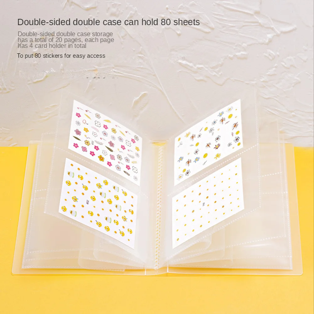 Nail Art Sticker Storage Book Nail Decal Display Transparent Manicure Organizer Empty Nail Storage Cards Tool Supplies 80 Slots
Nail Art Sticker Storage Book Nail Decal Display Transparent Manicure Organizer Empty Nail Storage Cards Tool Supplies 80 Slots