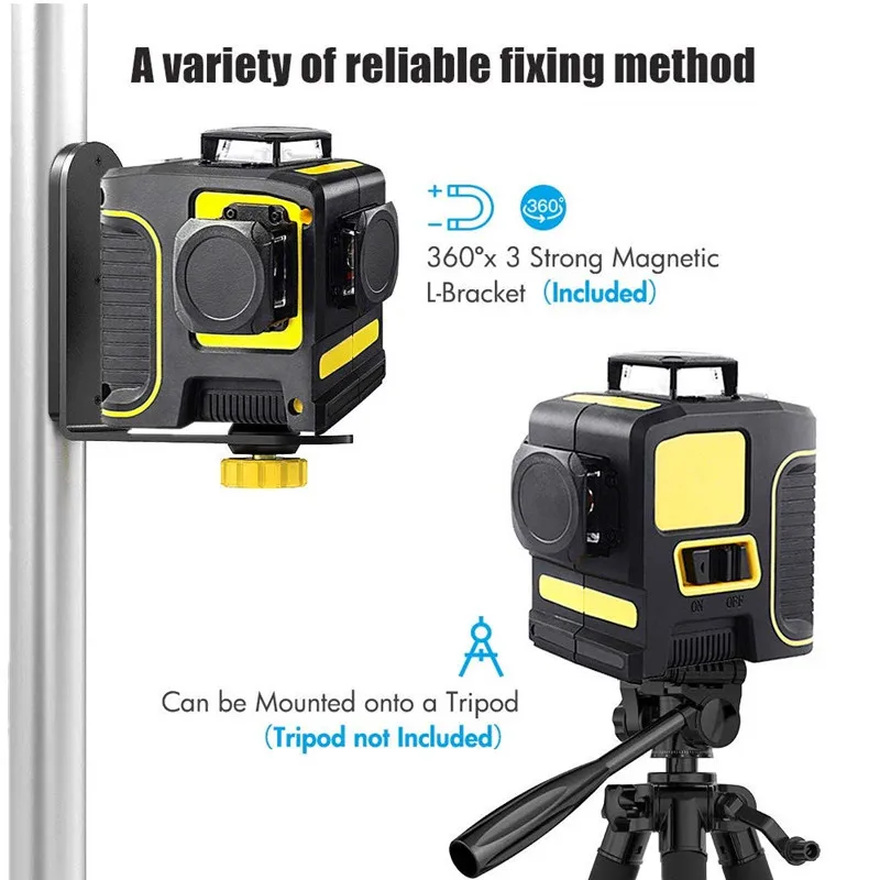 Tolcat 360 Laser Level 3D 360 Degrees Green Laser Level 12 Lines 3D Horizontals And 2 Verticals
Tolcat 360 Laser Level 3D 360 Degrees Green Laser Level 12 Lines 3D Horizontals And 2 Verticals
