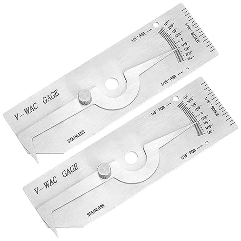 2Pcs Single Weld Gauge Welding Inspection Thread Gauge Stainless Steel Metal Gauge Thickness Tool For Accurate Measuring Silver
2Pcs Single Weld Gauge Welding Inspection Thread Gauge Stainless Steel Metal Gauge Thickness Tool For Accurate Measuring Silver