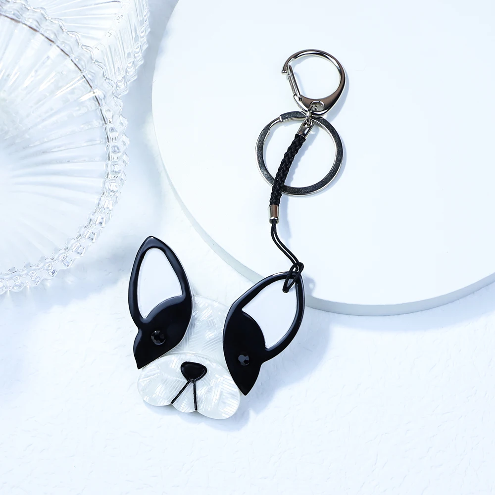 Fashion Handmade Arcylic Charm Dog Keychain Cute Animal Pendant Stainless Steel Key Ring Holder Gift for Men Women Accessories
Fashion Handmade Arcylic Charm Dog Keychain Cute Animal Pendant Stainless Steel Key Ring Holder Gift for Men Women Accessories