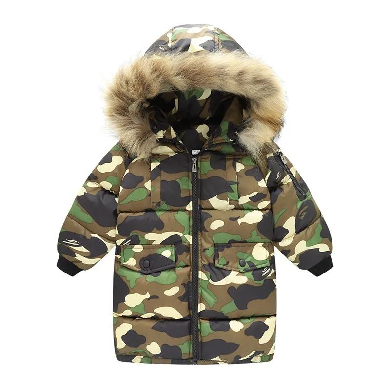 Warm Coat for Boys 3-10Y Children's Winter Thick Cotton Padded Long-Length Hooded Jacket Kids Camouflage Fur Feather Outerwear
Warm Coat for Boys 3-10Y Children's Winter Thick Cotton Padded Long-Length Hooded Jacket Kids Camouflage Fur Feather Outerwear