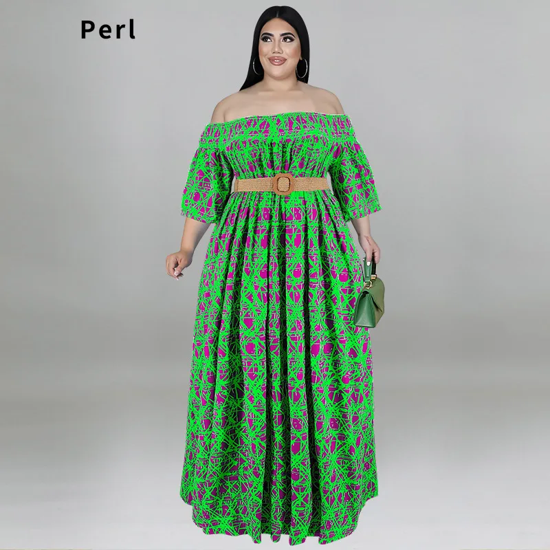Perl Off The Shoulder Plus Size Long Dress with Belt Casual Boho Holiday Dresses for Women Loose Female Clothing Outfit Xl-5xl
Perl Off The Shoulder Plus Size Long Dress with Belt Casual Boho Holiday Dresses for Women Loose Female Clothing Outfit Xl-5xl