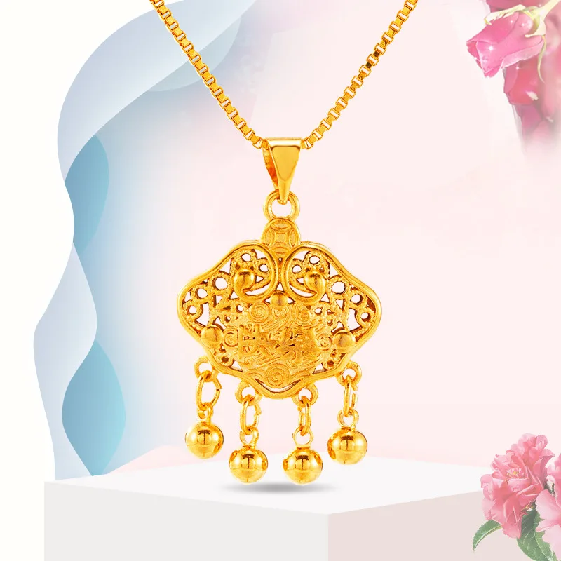 Longevity Lock Lucky Pendant Necklaces for Women Gold Color Lock Choker Wedding Jewelry Gifts
Longevity Lock Lucky Pendant Necklaces for Women Gold Color Lock Choker Wedding Jewelry Gifts