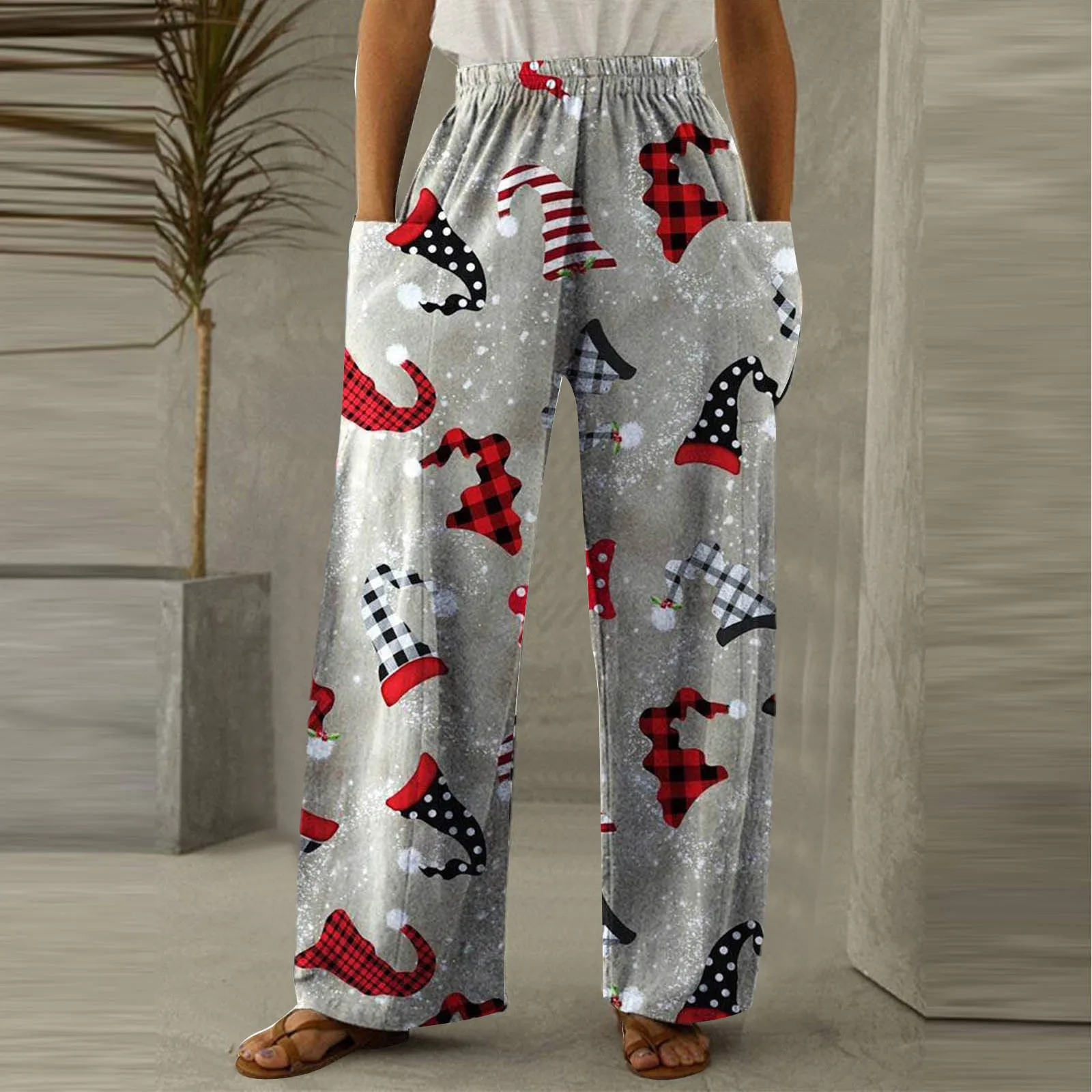 Harem Pants Trousers Print Pants Fashion Bottoms Straight Loose Pockets Leg Big Christmas Harem Pants Harem Pants for Women
Harem Pants Trousers Print Pants Fashion Bottoms Straight Loose Pockets Leg Big Christmas Harem Pants Harem Pants for Women