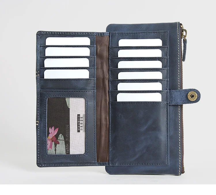 Vintage Men Cowhide Leather Wallet Male Genuine Leather Long Clutch Purses for Credit Cards Men's Money Bag for Phone Coins
Vintage Men Cowhide Leather Wallet Male Genuine Leather Long Clutch Purses for Credit Cards Men's Money Bag for Phone Coins