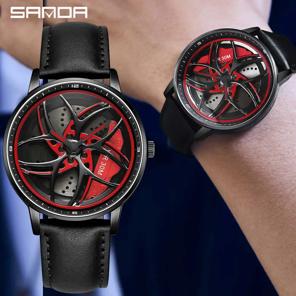 Hot sell Fashion Luxury Men Watch Waterproof Steel Leather 360 Spinning Car Rim Wheel Dial Quartz Wristwatch Relogio Masculino
Hot sell Fashion Luxury Men Watch Waterproof Steel Leather 360 Spinning Car Rim Wheel Dial Quartz Wristwatch Relogio Masculino