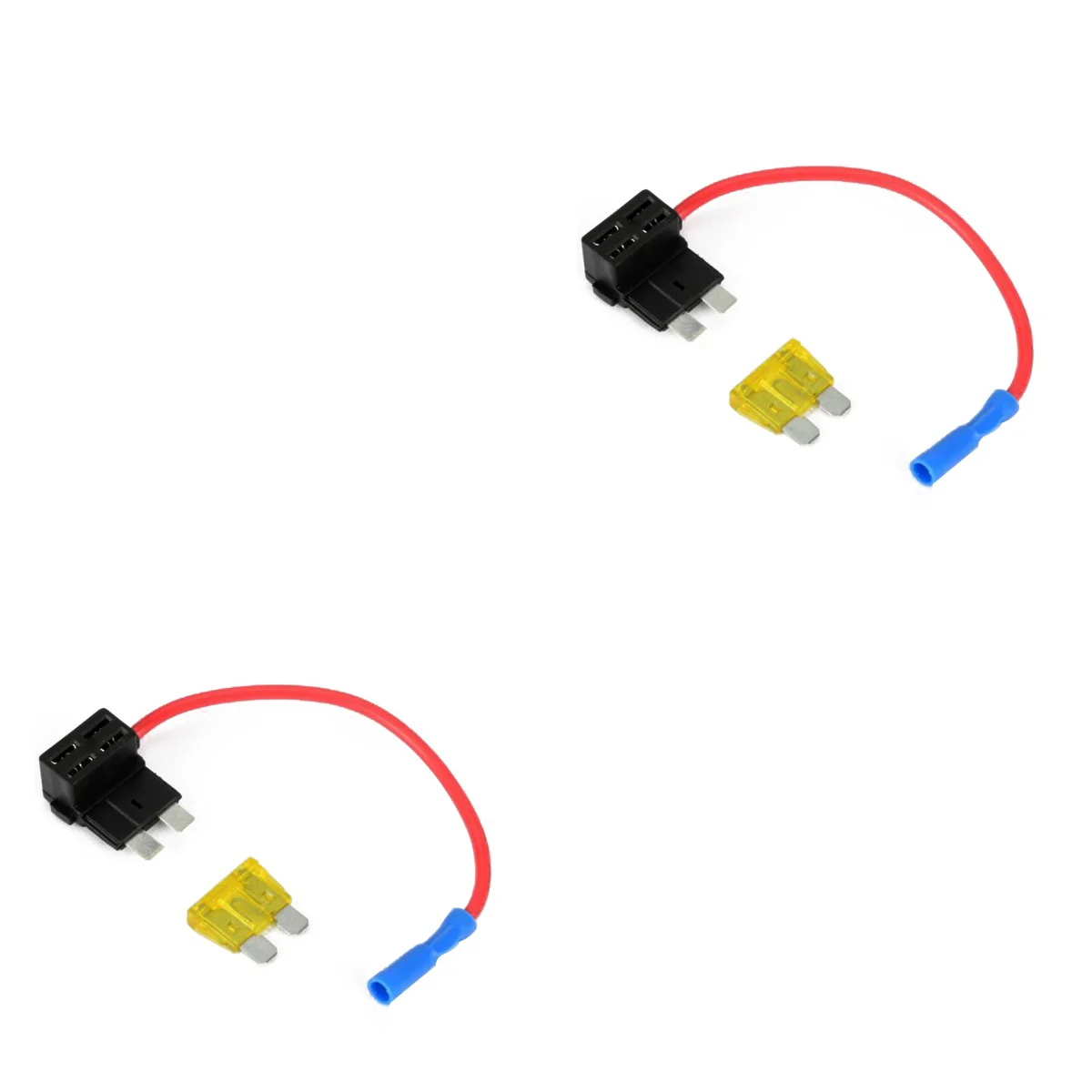 

2pcs 12V ATO ATC Add A Circuit Fuse Tap Piggy Back Standard Fuse Holder with 20A Fuse - Size M