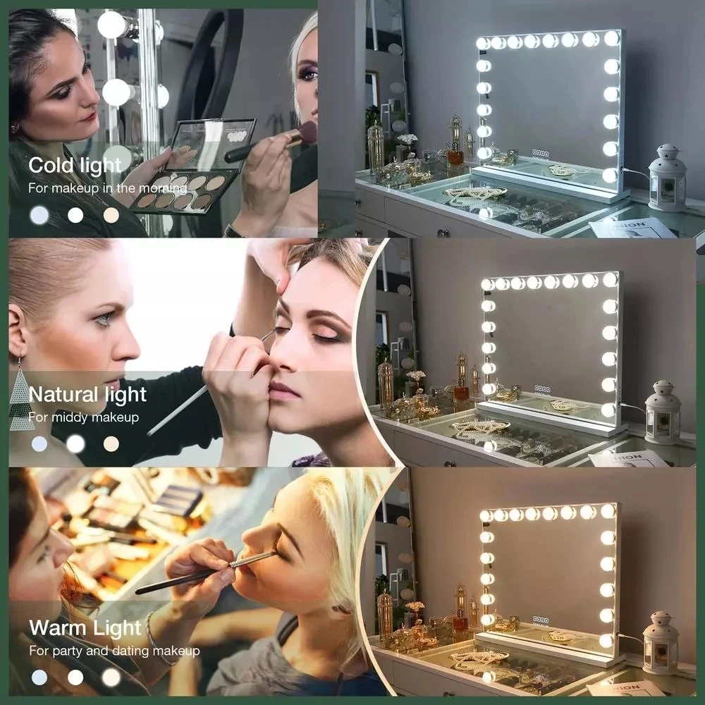 Large Bluetooth Hollywood Mirror Makeup Lamp 18 Bulbs Illuminate Beauty Magnification Dimming In An Allround Way Convenient Life
Large Bluetooth Hollywood Mirror Makeup Lamp 18 Bulbs Illuminate Beauty Magnification Dimming In An Allround Way Convenient Life