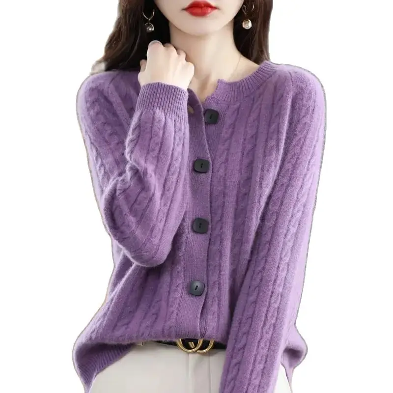2023 Autumn/Winter New Fashion Round Neck Cardigan Jacket Short Versatile Sweater Coat Female Solid Casual Knit Outwear Tops
2023 Autumn/Winter New Fashion Round Neck Cardigan Jacket Short Versatile Sweater Coat Female Solid Casual Knit Outwear Tops