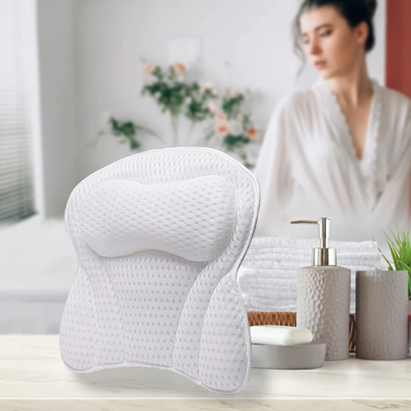 Luxury Bath Pillow,Ergonomic Bathtub Spa Pillow with 4D Air Mesh Technology and 6 Suction Cups,Support for Head,Back,Shoulder an
Luxury Bath Pillow,Ergonomic Bathtub Spa Pillow with 4D Air Mesh Technology and 6 Suction Cups,Support for Head,Back,Shoulder an