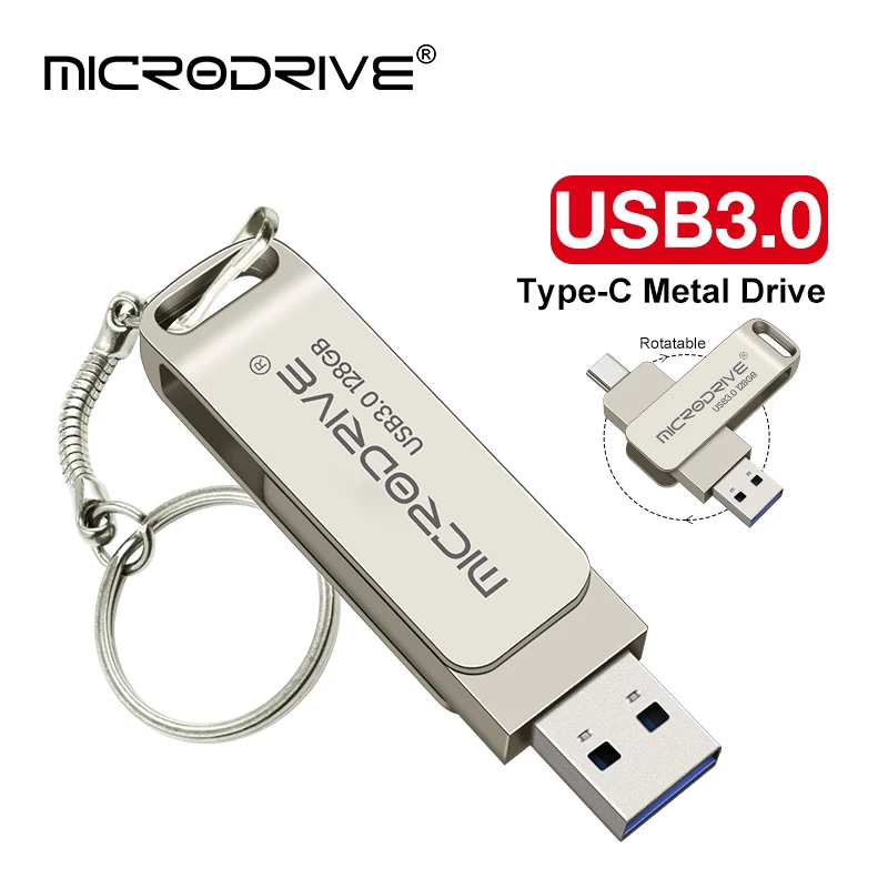 

OTG 2 в 1 USB флэш-накопители Type-C и USB 3,0, 256 ГБ, 128 ГБ, 64 ГБ, флеш-накопители, диск памяти, Высокоскоростной USB 3,0 накопитель для телефона