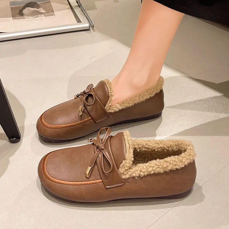Shoes Woman Comfortable And Elegant Autumn Modis Bow-Knot Casual Female Sneakers Round Toe Loafers Fur Soft Slip-on Fall 2023 Wi
Shoes Woman Comfortable And Elegant Autumn Modis Bow-Knot Casual Female Sneakers Round Toe Loafers Fur Soft Slip-on Fall 2023 Wi