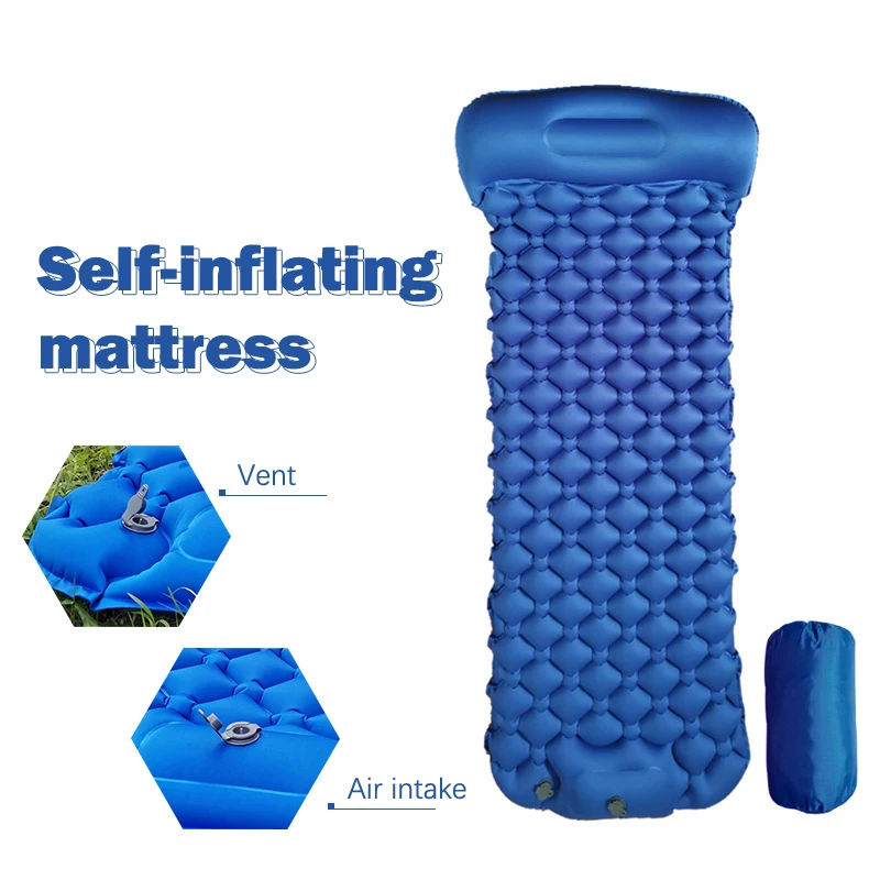 Outdoor Sleeping Pad Camping Inflatable Mattress Built-in Pump Ultralight Air Cushion Travel Mat With Headrest For Travel Hiking
Outdoor Sleeping Pad Camping Inflatable Mattress Built-in Pump Ultralight Air Cushion Travel Mat With Headrest For Travel Hiking
