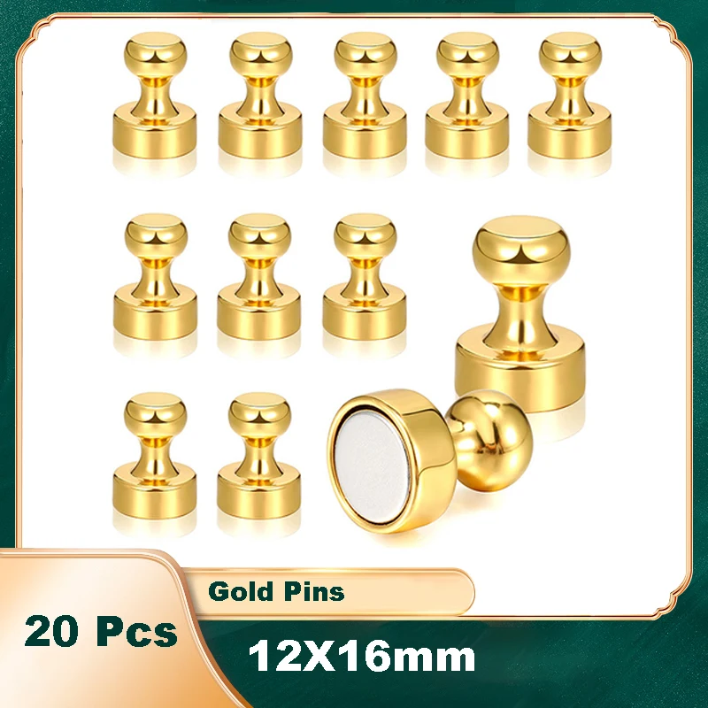20Pcs Gold Push pin Office thumbtack Strong Neodymium Magnets Cones magnets Super Magnet pinboard Chess Magnetic push pins
20Pcs Gold Push pin Office thumbtack Strong Neodymium Magnets Cones magnets Super Magnet pinboard Chess Magnetic push pins