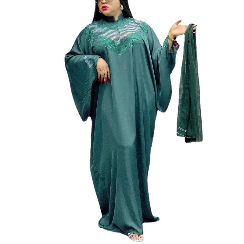 Spring Summer Fashion Style 2023 African Women Long Sleeve V-neck Green Polyester Long Dress African Dresses for Women Abaya
Spring Summer Fashion Style 2023 African Women Long Sleeve V-neck Green Polyester Long Dress African Dresses for Women Abaya