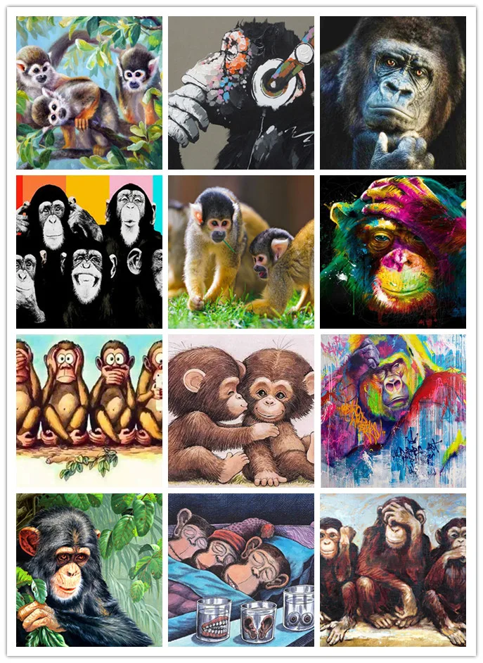 Sontonga Diamond Painting Monkey Animals Rhinestone Embroidery Cross Stitch Kit Funny Cartoon Mosaic Diamond Art Home Decoration
Sontonga Diamond Painting Monkey Animals Rhinestone Embroidery Cross Stitch Kit Funny Cartoon Mosaic Diamond Art Home Decoration