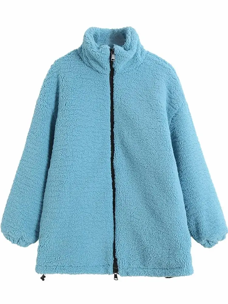 MESTTRAF Women Fashion Winter New Warm Retro Lambswool Jacket Coats Personality Street Casual Loose Female Outerwear Streetwear
MESTTRAF Women Fashion Winter New Warm Retro Lambswool Jacket Coats Personality Street Casual Loose Female Outerwear Streetwear