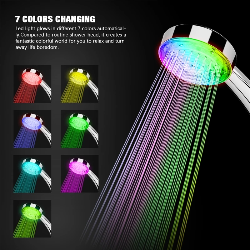 Shower Head LED Rainfall Shower Sprayer Automatically Color-Changing Temperature Sensor Water Saving Showerhead for Bathroom New
Shower Head LED Rainfall Shower Sprayer Automatically Color-Changing Temperature Sensor Water Saving Showerhead for Bathroom New