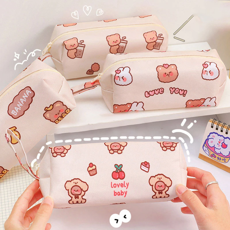 Kawaii Cartoon Bear Pencil Case Large Capacity Pencil Bag Cute Cosmetics Storage Pouch Korean Stationery School Office Supplies
Kawaii Cartoon Bear Pencil Case Large Capacity Pencil Bag Cute Cosmetics Storage Pouch Korean Stationery School Office Supplies