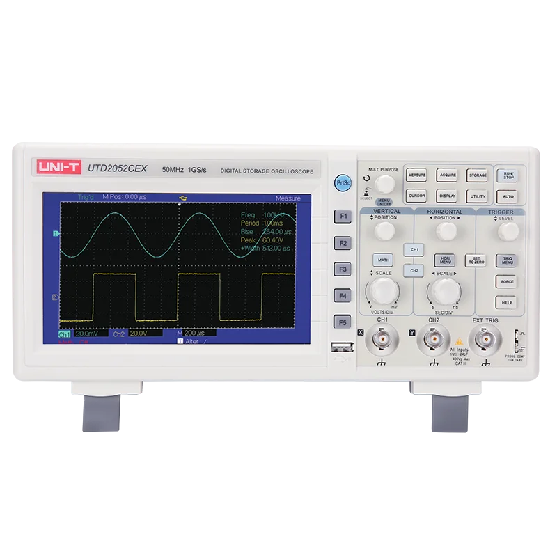 UNI-T UTD2052CEX Precision 2 Channels 50MHz Bandwidth 1GS/s Sample Rate USB Communication USB Digital Storage Oscilloscope
UNI-T UTD2052CEX Precision 2 Channels 50MHz Bandwidth 1GS/s Sample Rate USB Communication USB Digital Storage Oscilloscope