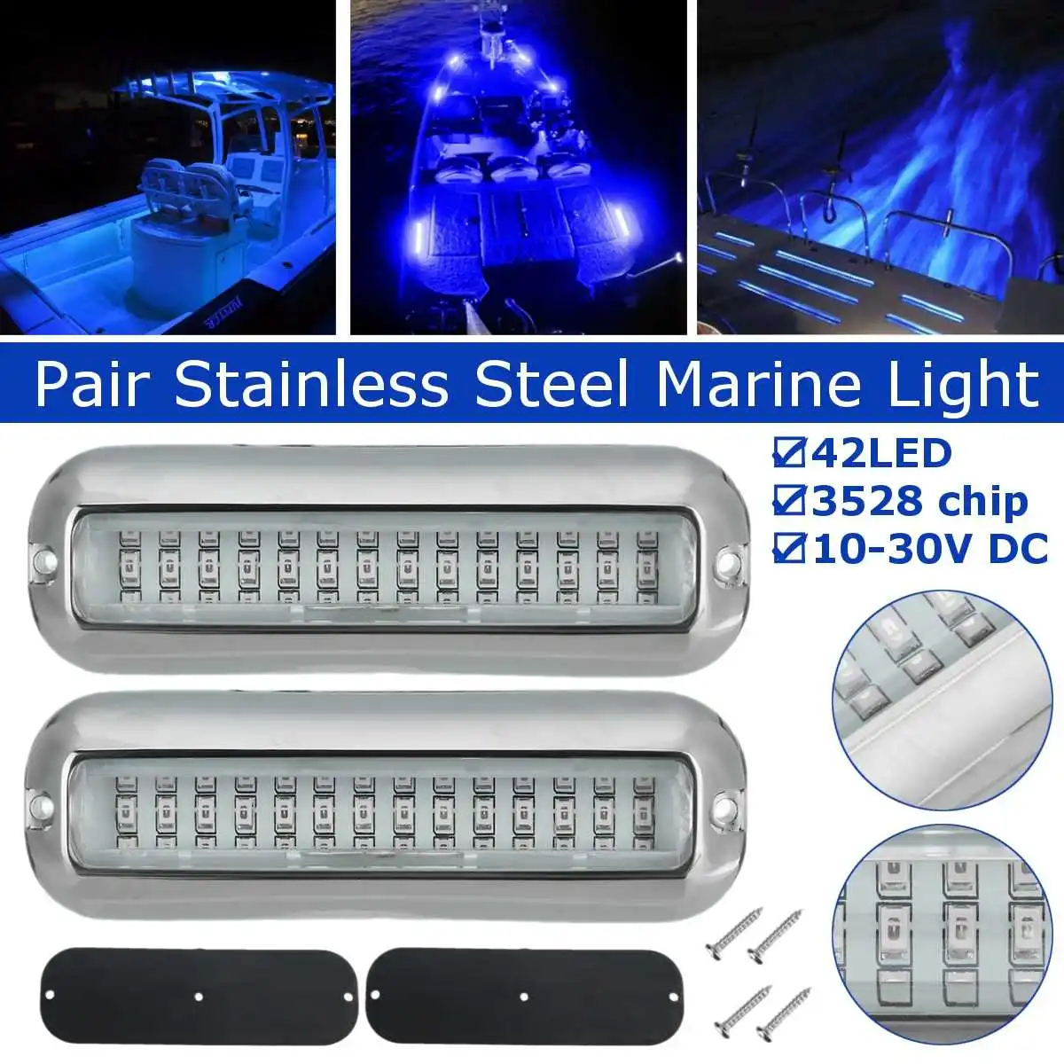 2PCS 42 LED Underwater Fishing Light 12V Boat Transom Night Light Water Landscape Lighting For Marine Boat Accessories Marine
2PCS 42 LED Underwater Fishing Light 12V Boat Transom Night Light Water Landscape Lighting For Marine Boat Accessories Marine