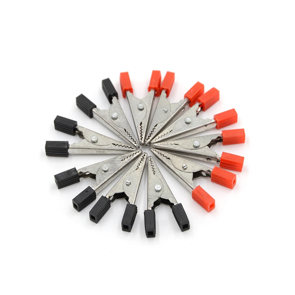 10pcs/lot Metal Alligator Clips Clamps Red+ Black 32mm Insulated Crocodile Clips Plastic Handle Cable Lead Testing
10pcs/lot Metal Alligator Clips Clamps Red+ Black 32mm Insulated Crocodile Clips Plastic Handle Cable Lead Testing