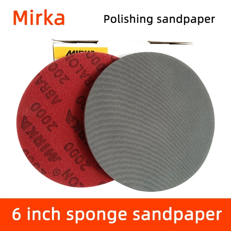 Finland Mirka 6-inch Sponge Sandpaper Round Flocking Pneumatic Polishing Sandpaper Diameter 150mm sand paper
Finland Mirka 6-inch Sponge Sandpaper Round Flocking Pneumatic Polishing Sandpaper Diameter 150mm sand paper