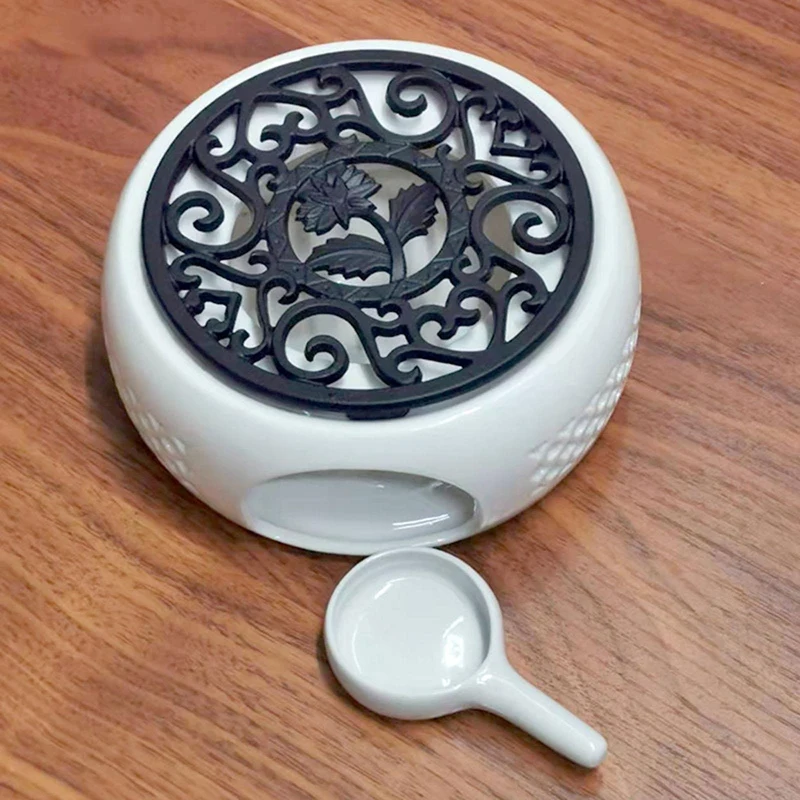 Tea Warmer Ceramic Teapot Warmer Hollow Carved Design, Porcelain Tea Warmer with Stove Mat Suitable for Heat of Tea
Tea Warmer Ceramic Teapot Warmer Hollow Carved Design, Porcelain Tea Warmer with Stove Mat Suitable for Heat of Tea