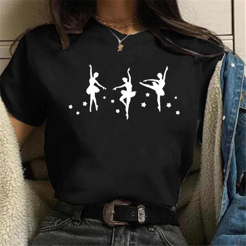 ZOGANKI New Women Black T Shirt Dancing Girl Printed T Shirt Ladies Casual Cute Graphic Tee Tops Female Woman Summer T-shirt
ZOGANKI New Women Black T Shirt Dancing Girl Printed T Shirt Ladies Casual Cute Graphic Tee Tops Female Woman Summer T-shirt
