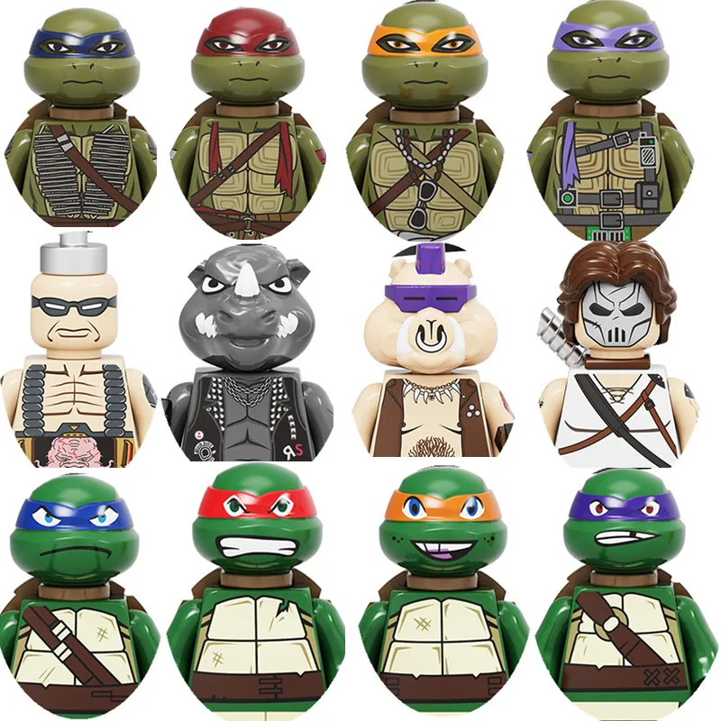 10PC God Turtle War Turtle Series Da Vinci Casey Wild Boar Rhino Assembled Building Blocks Miniature Children's Toys
10PC God Turtle War Turtle Series Da Vinci Casey Wild Boar Rhino Assembled Building Blocks Miniature Children's Toys