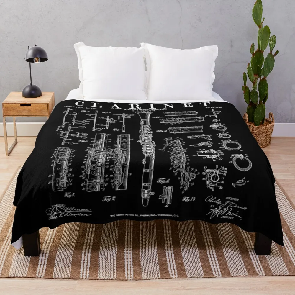 Clarinet Vintage Patent Clarinetist Drawing Print Throw Blanket Plush Blankets Blankets For Sofas
Clarinet Vintage Patent Clarinetist Drawing Print Throw Blanket Plush Blankets Blankets For Sofas